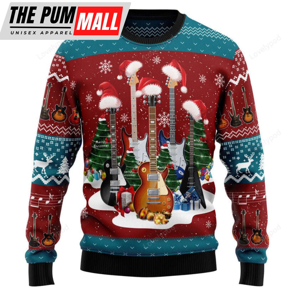 Guitar Christmas Ugly Christmas Sweater – Best Gift For Christmas