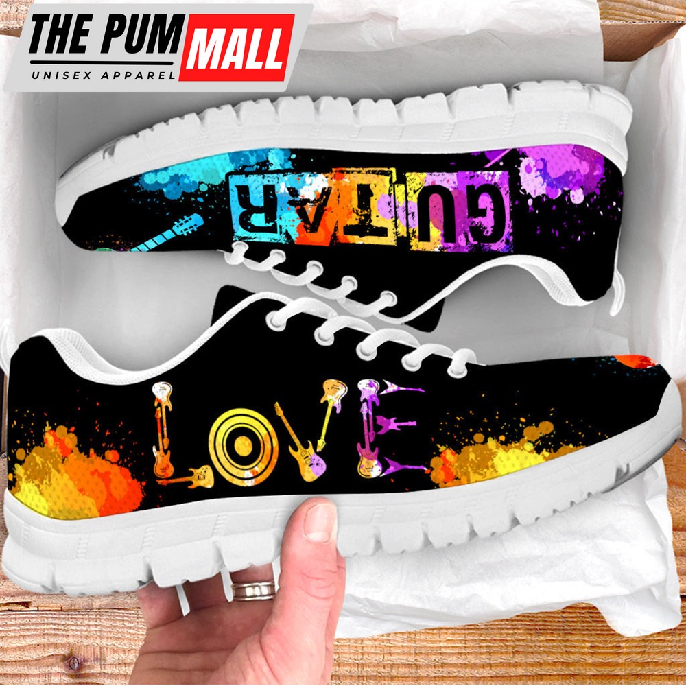 Guitar Love Art Shoes Music Sneaker Walking Running Shoes – Best Gift For Men And Women