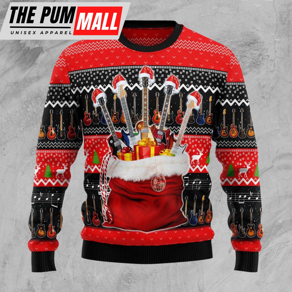Guitar Xmas D2610 Ugly Christmas Sweater – Noel Malalan Signature