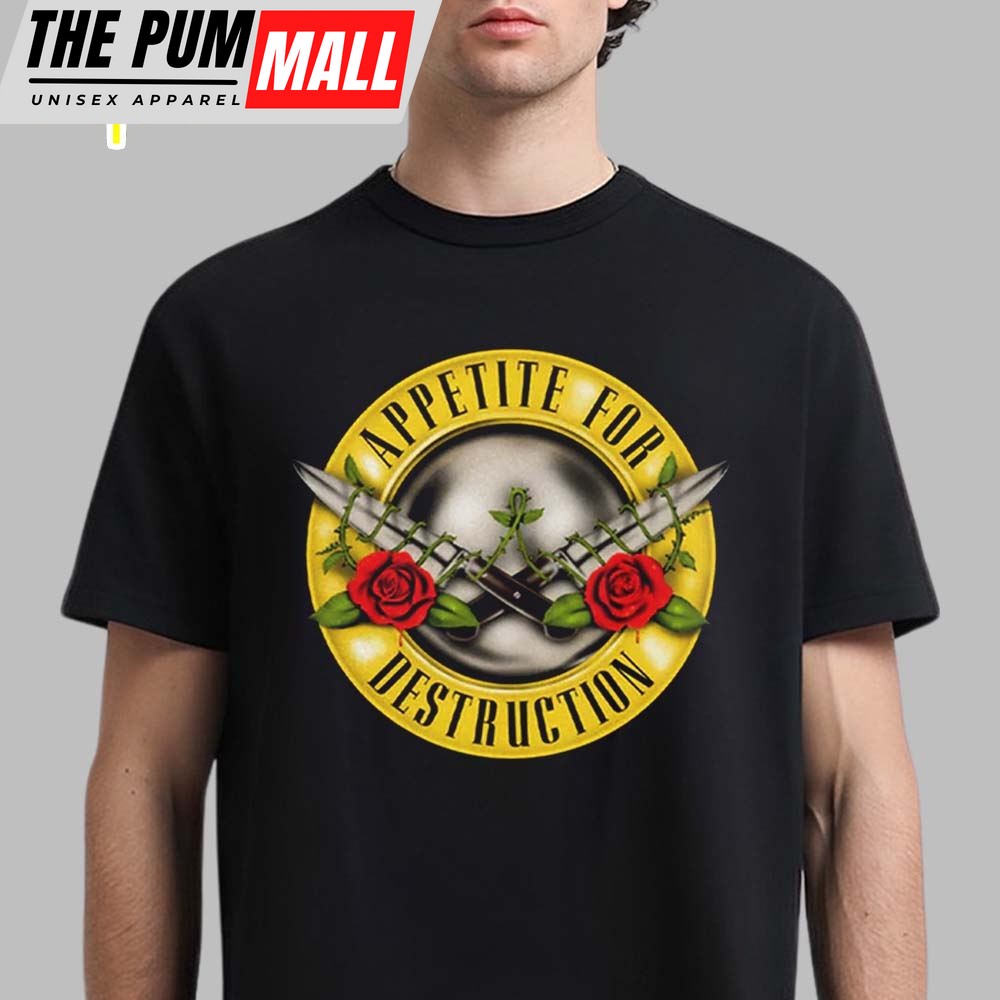 Guns N Roses Appetite For Destruction Knives Logo Unisex T-Shirt