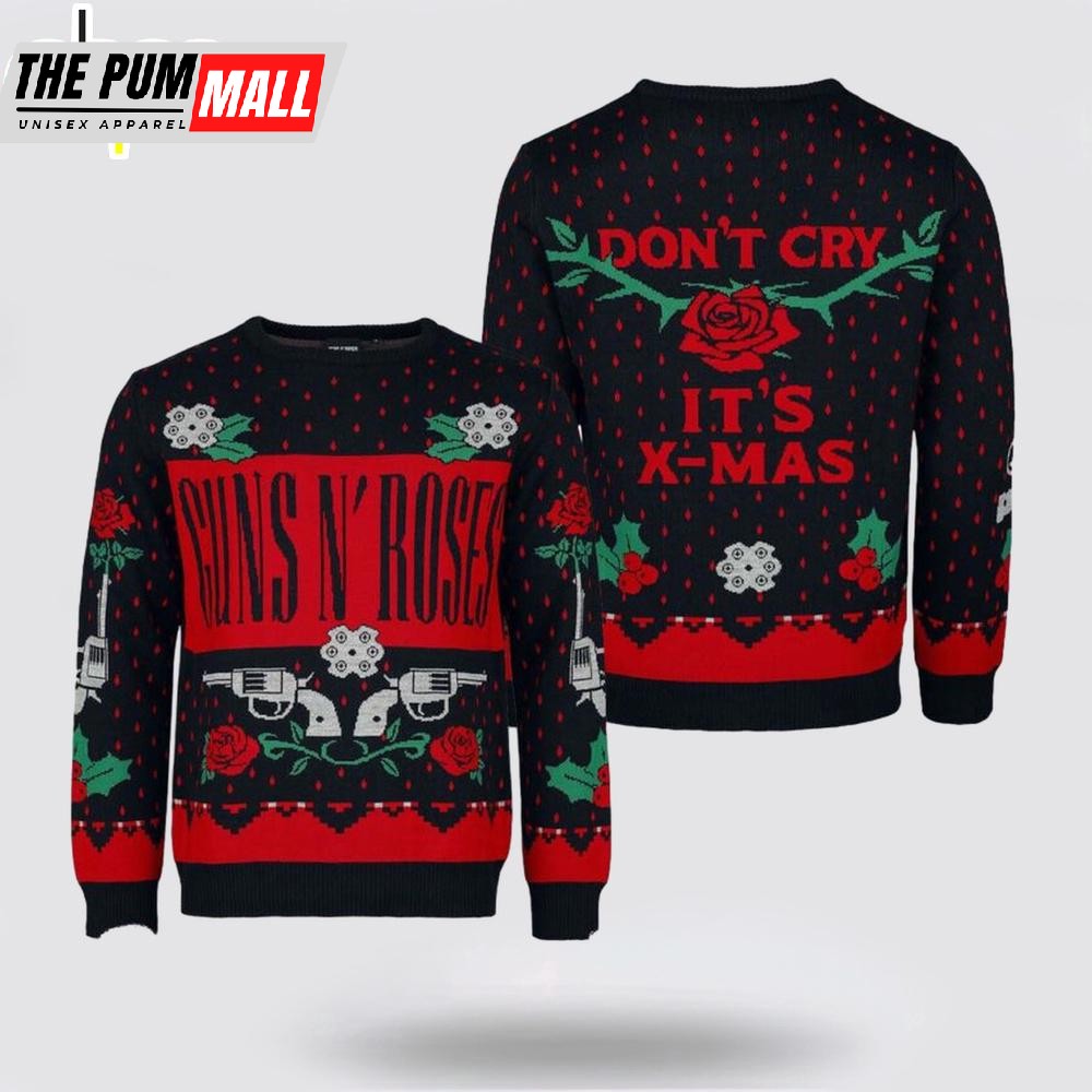 Guns N Roses Don’t Cry It Is Xmas 2025 Ugly Christmas Sweater