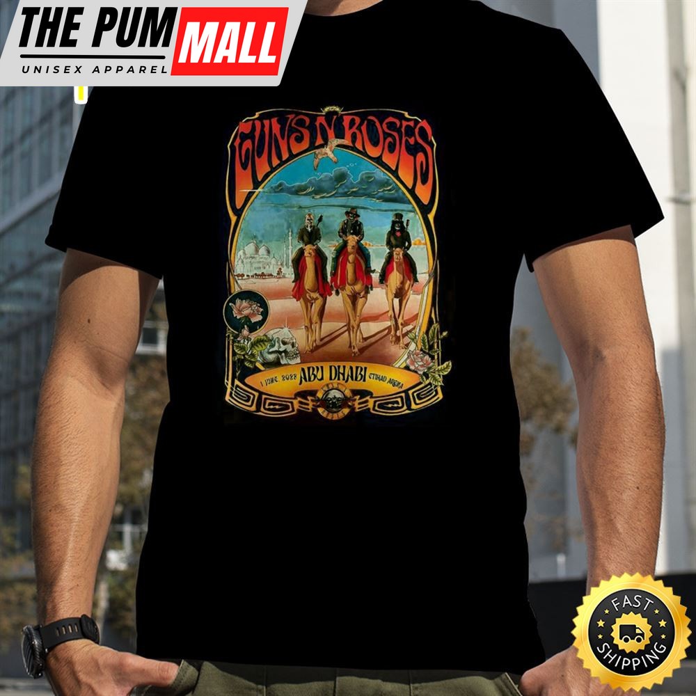 Guns N Roses Tour 2025 Abu Dhabi T-shirt