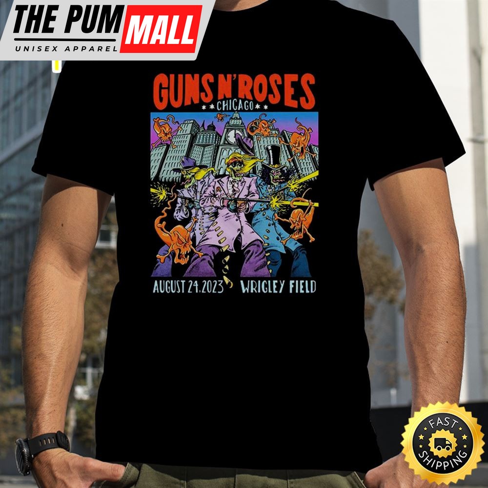 Guns N Roses Tour Tonight In Chicago August 24 2025 Wrigley Field Fan Gifts T-Shirt