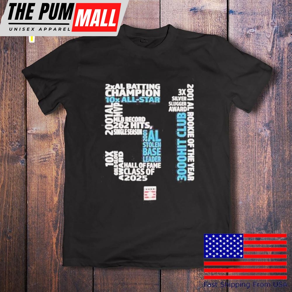 Hall Of Fame 2025 Ichiro Suzuki #51 T-Shirt