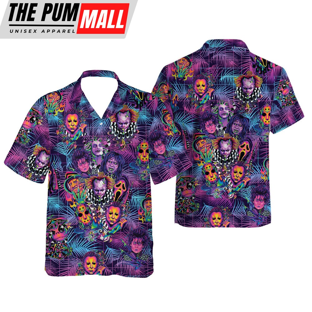 Halloween Horror Characters Club Trippy Hawaiian Shirt