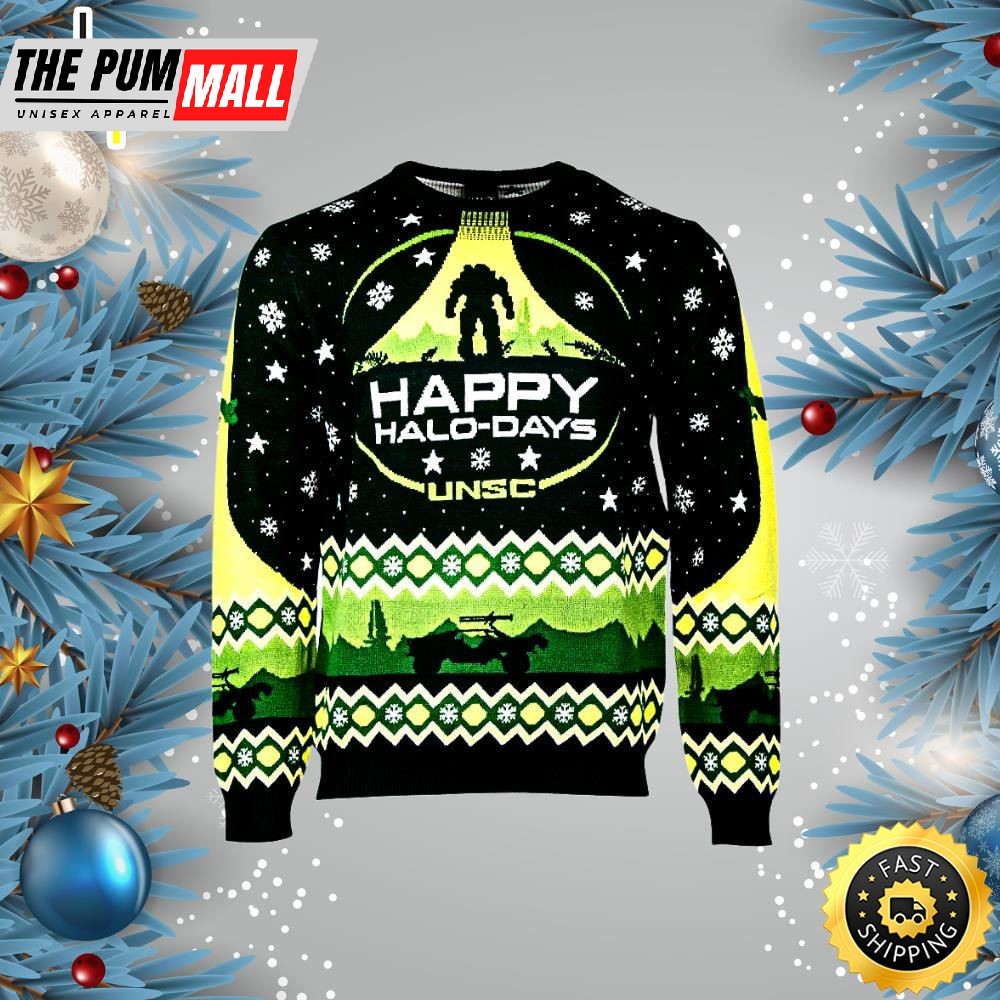 Halo Happy Halo-Day Ugly Christmas Sweater