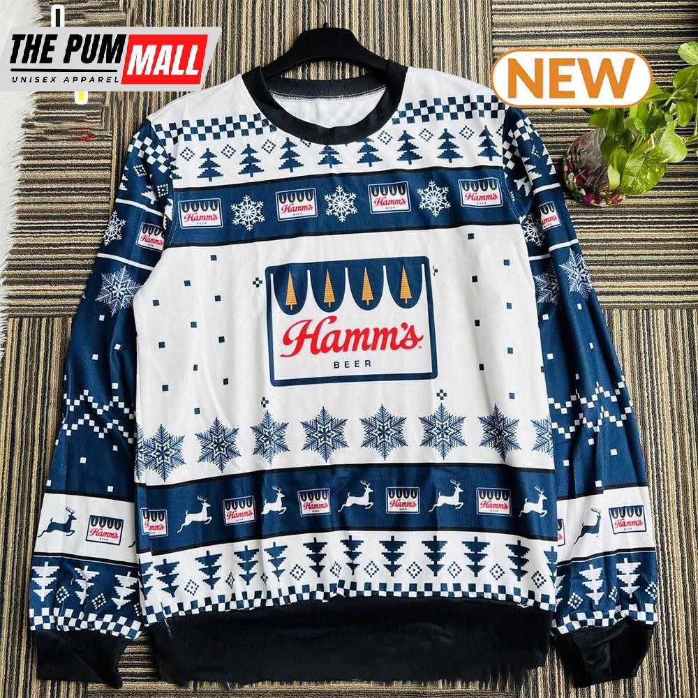 Hamm’s Logo Personalized Ugly Christmas Sweater Shirt, Sweatshirt