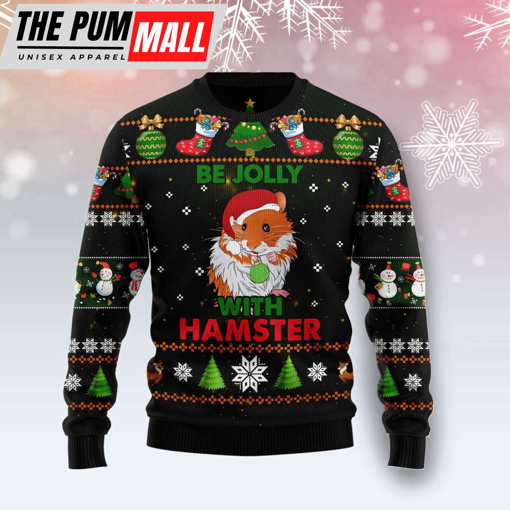 Hamster Be Jolly TY1811 Ugly Christmas Sweater – Noel Malalan Signature