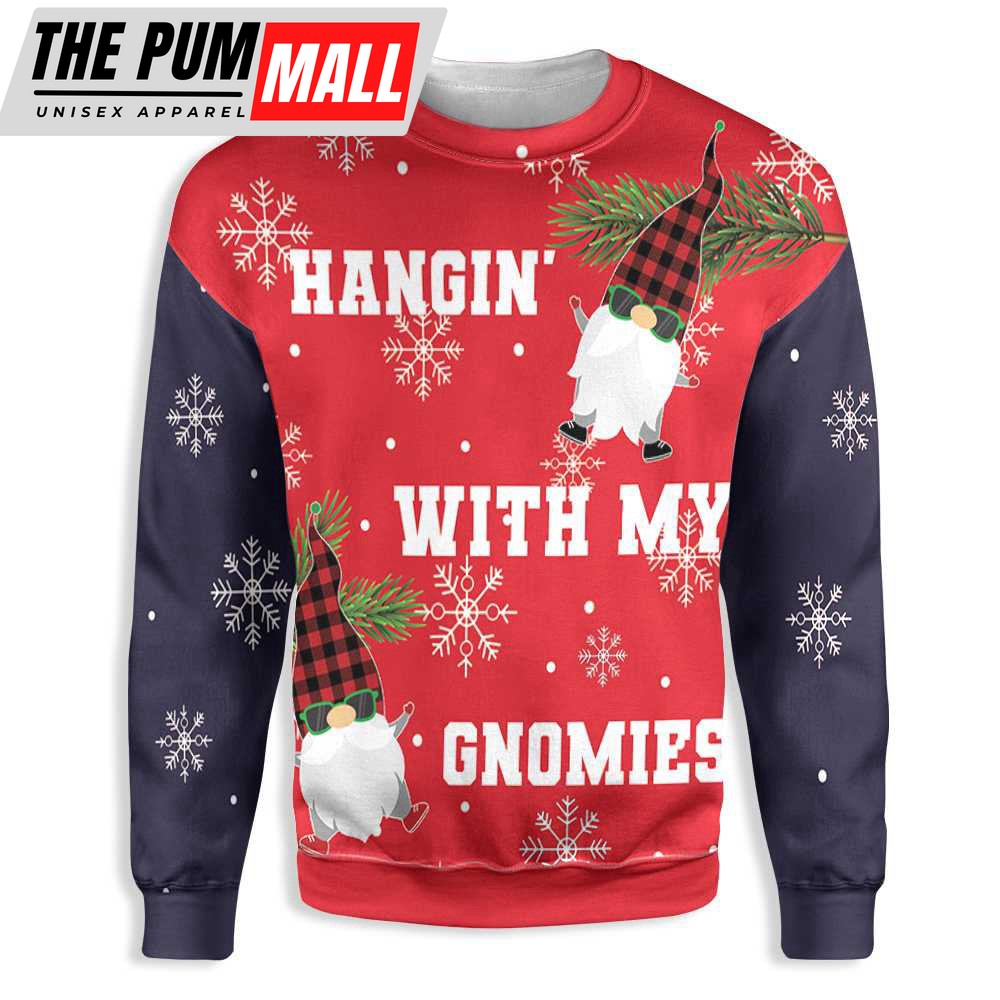 Hangin’ With My Gnomies Ugly Christmas Sweater