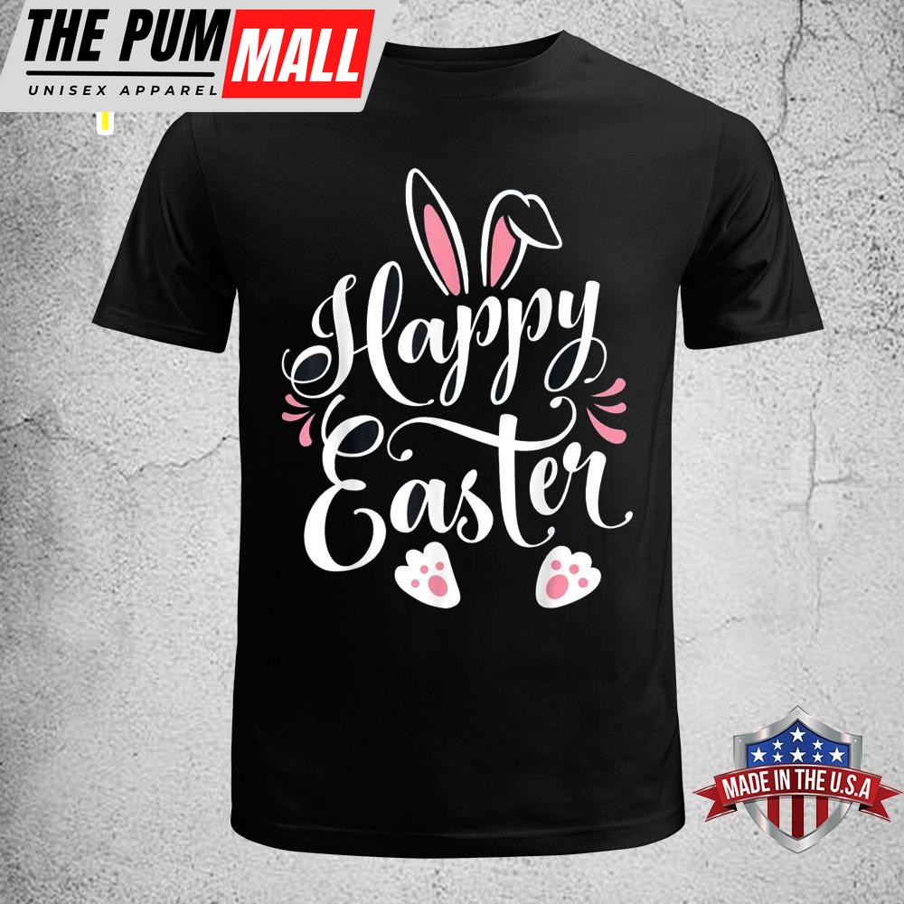 Happy Easter Bunny Rabbit Face Funny Easter Day Women Girls Cute Easter Shirt