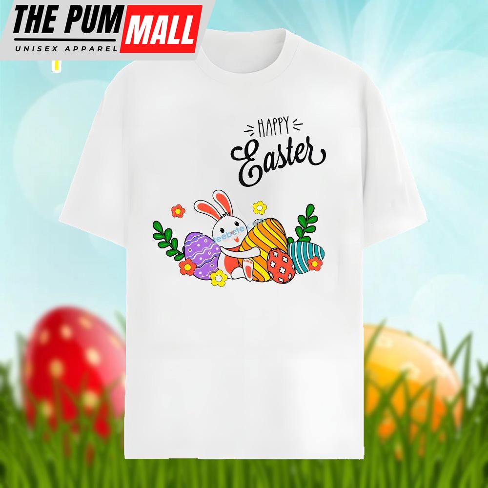 Happy Easter Day With Bunny Eggs Shirt Idea