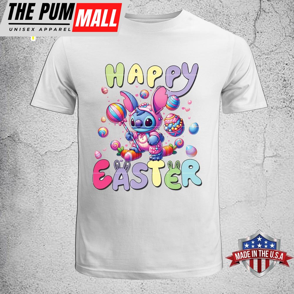 Happy Easter Stitch Rabbit Unisex T-Shirt