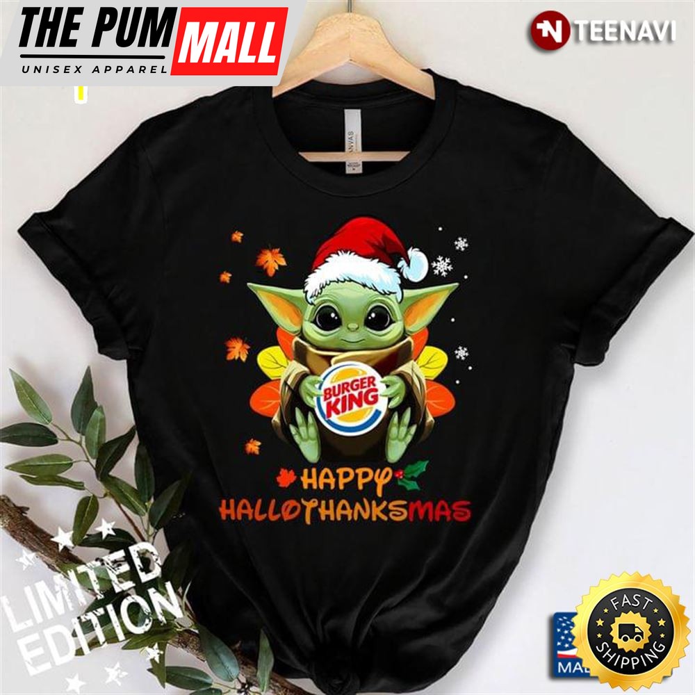 Happy Hallothanksmas Baby Yoda Hug Burger King