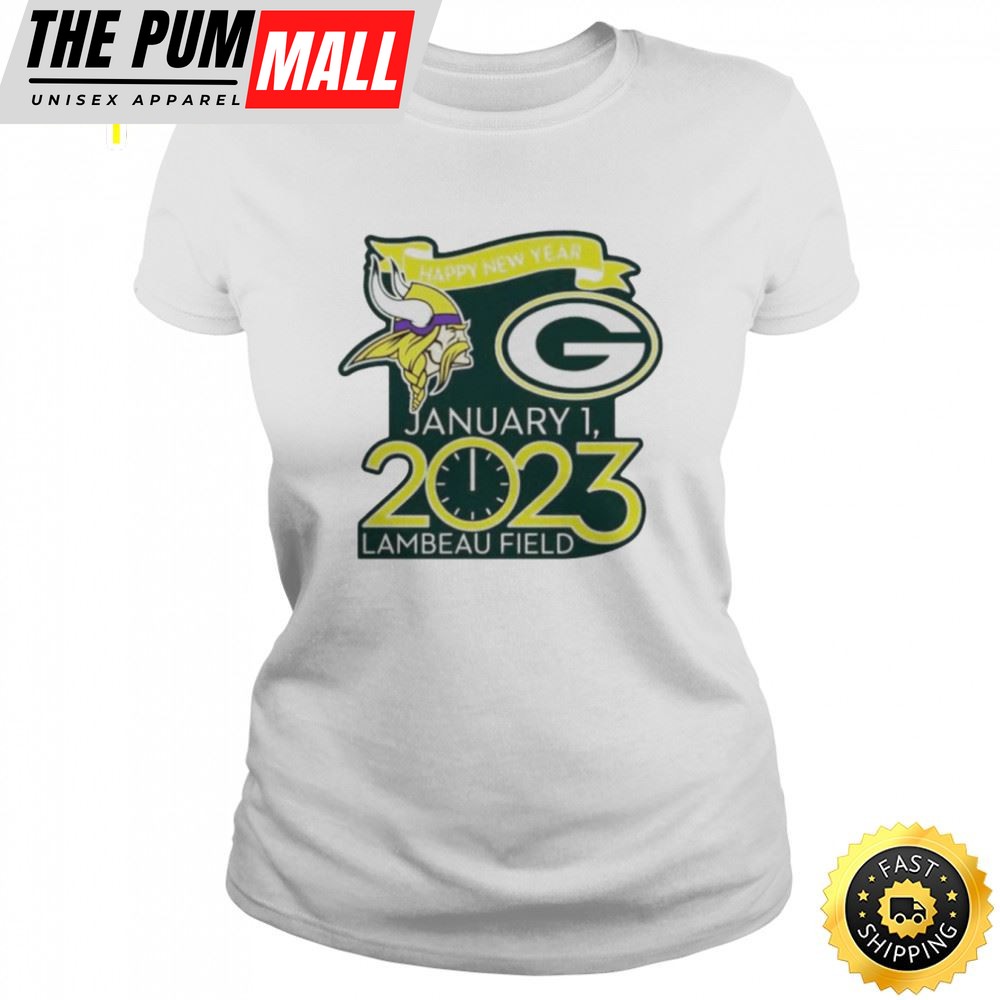 Happy New Years Packers Vs. Vikings Jan. 1 2025 Lambeau Field Gameday Unisex Basic T-shirt