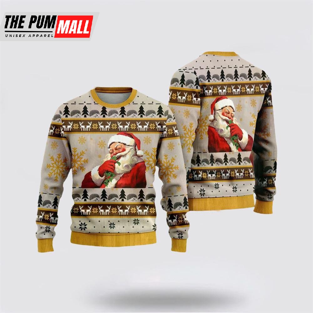 Happy Santa Ugly Christmas Sweaters, Funny Santa Sweaters