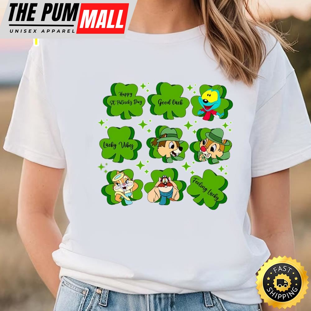 Happy St Patricks Day Trip Chip And Dale With Shamrock Shirt