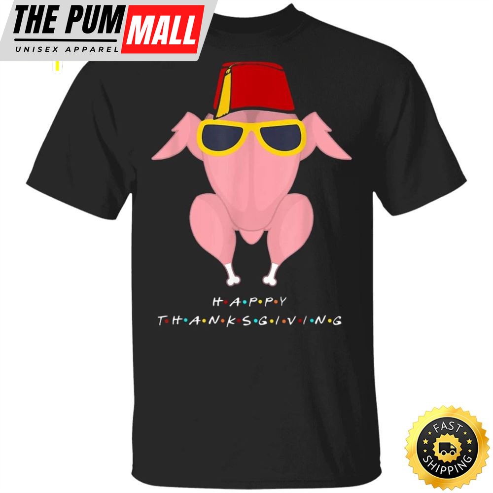 Happy Thanksgiving T-Shirt Adorable Pink Turkey Thanksgiving Shirt Ideas Gifts For Friends