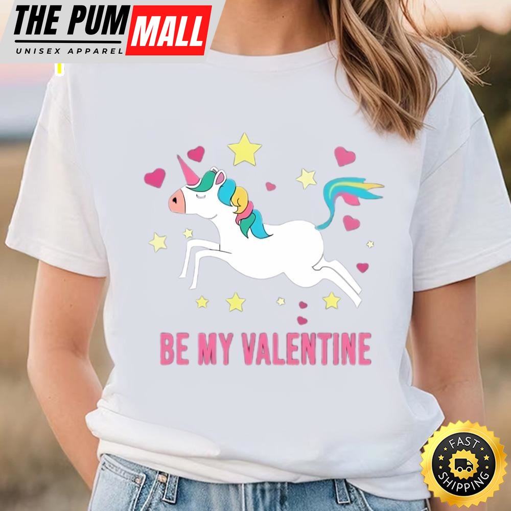Happy Valentine Day Unicorn Be My Valentine T-shirt