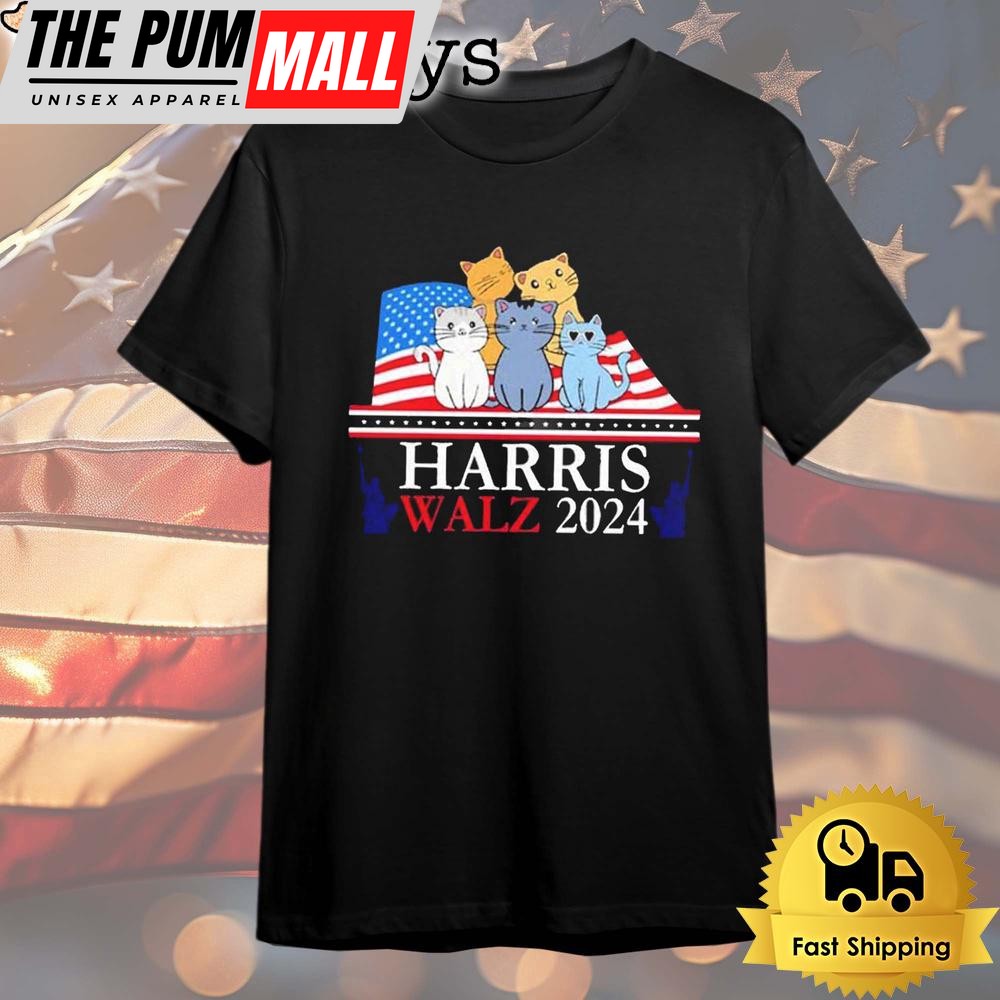 Harris Walz 2024 Childless Cat Ladies T Shirt