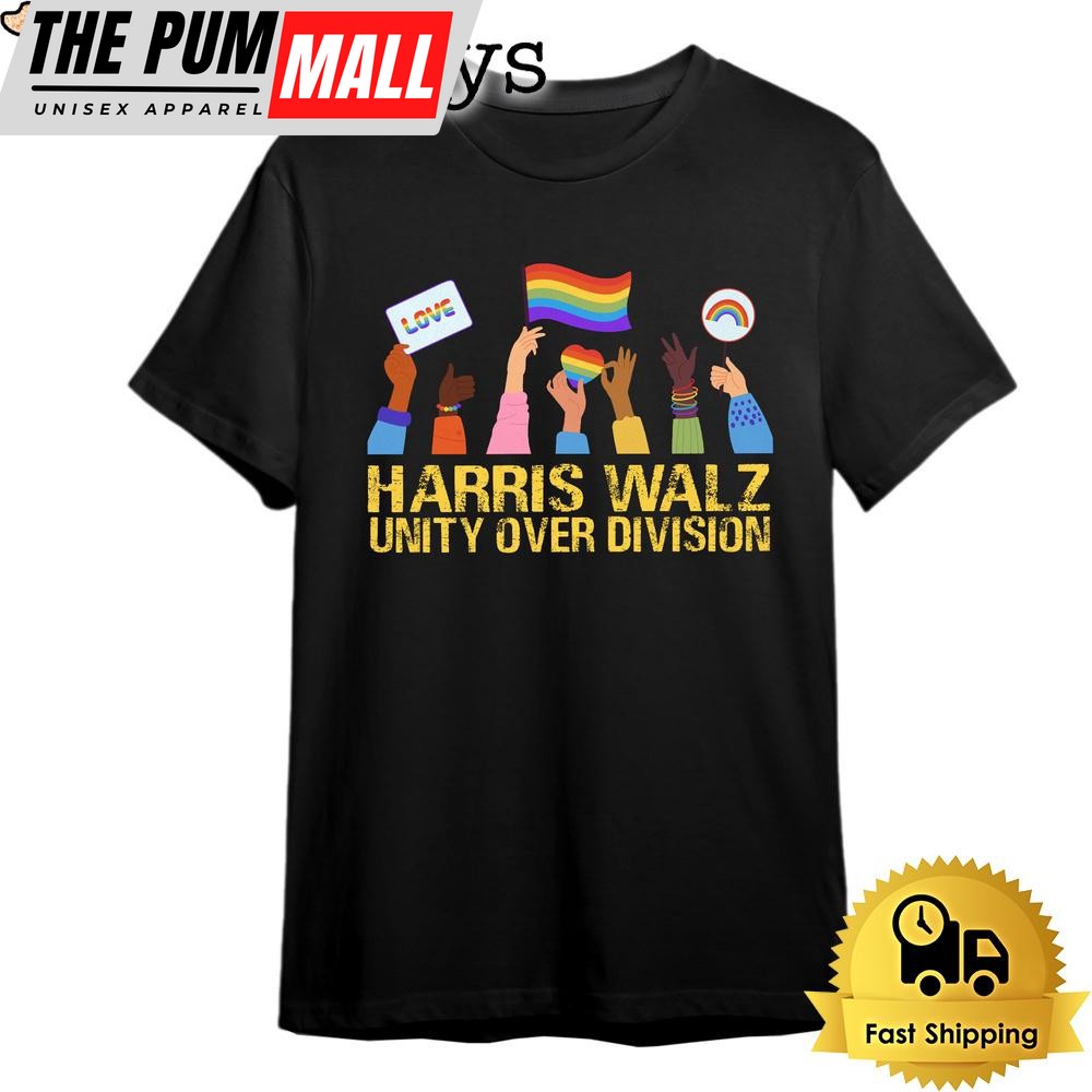 Harris Walz Unity Over Division Election 2024 T Shirt