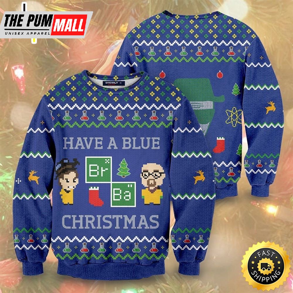 Have A Blue Breaking Bad Holiday Unisex Wool Ugly Sweater Knitted Christmas Shirt