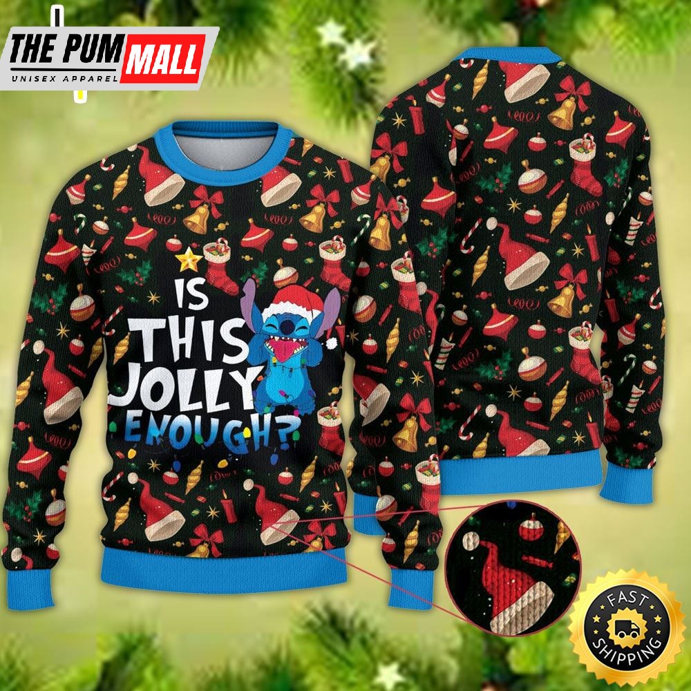 Have A Holly Jolly Christmas Stitch Ugly Sweater