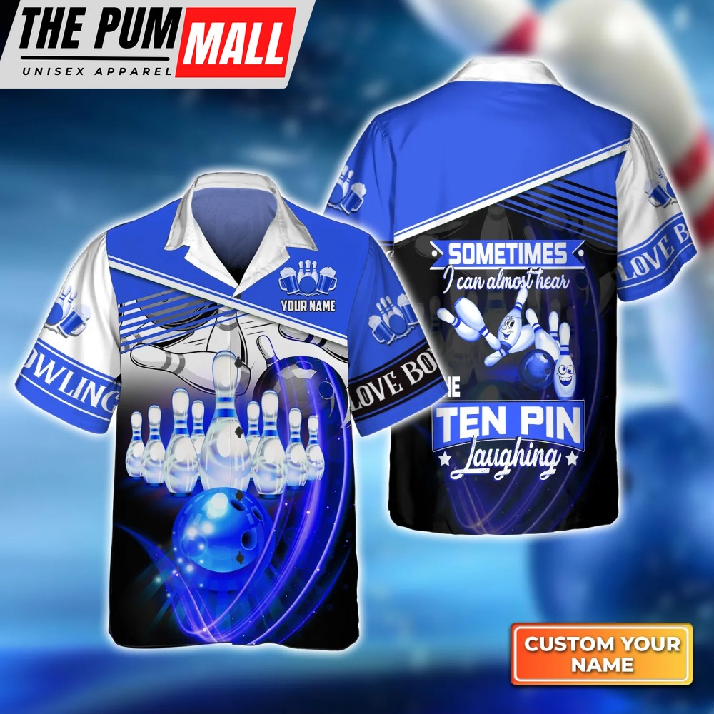 Hawaiian Bowling Shirt: Ten Pin Laughter for Men Women Bowling Team