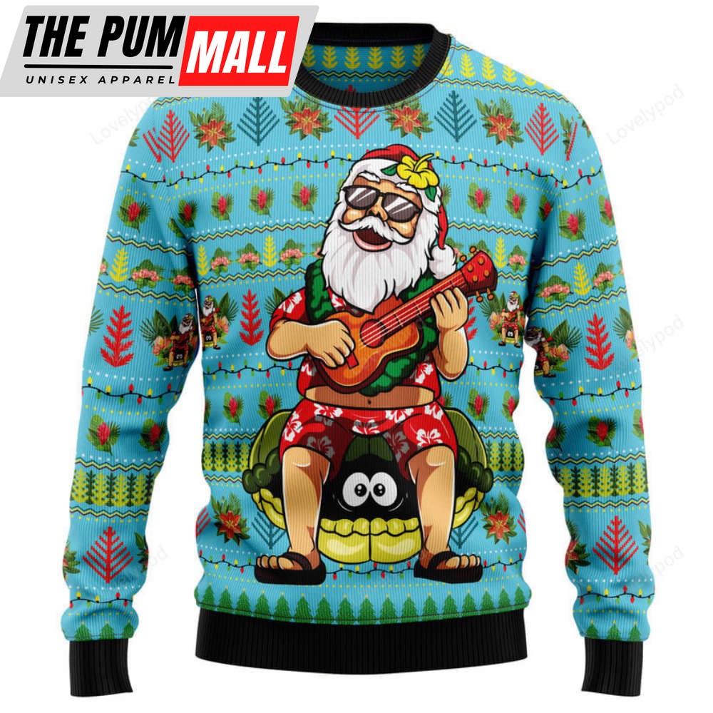 Hawaiian Christmas Santa Claus Ugly Christmas Sweater – Noel Signature