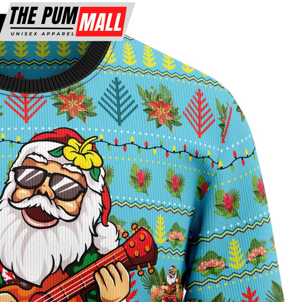 hawaiian-santa-claus-ugly-christmas-sweater-36psl04d Hawaiian Santa Claus Ugly Christmas Sweater