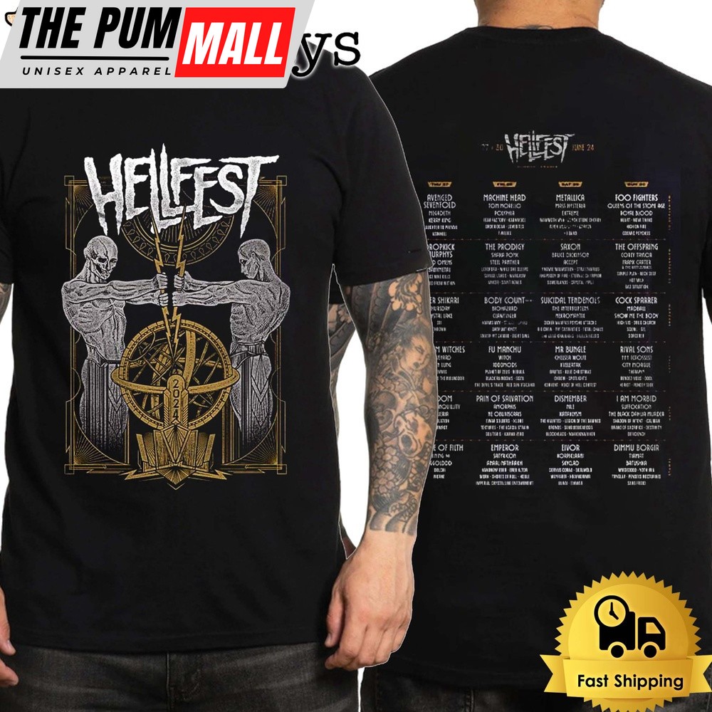 Hellfest Divine Thunder Merch Festival In Clisson France June 2024 Unisex T-Shirt