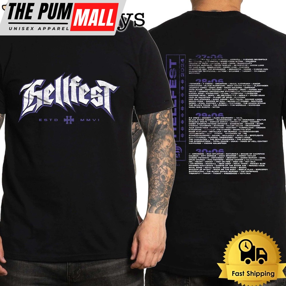 Hellfest Thrasher Hero Merch Festival In Clisson France June 2024 Unisex T-Shirt