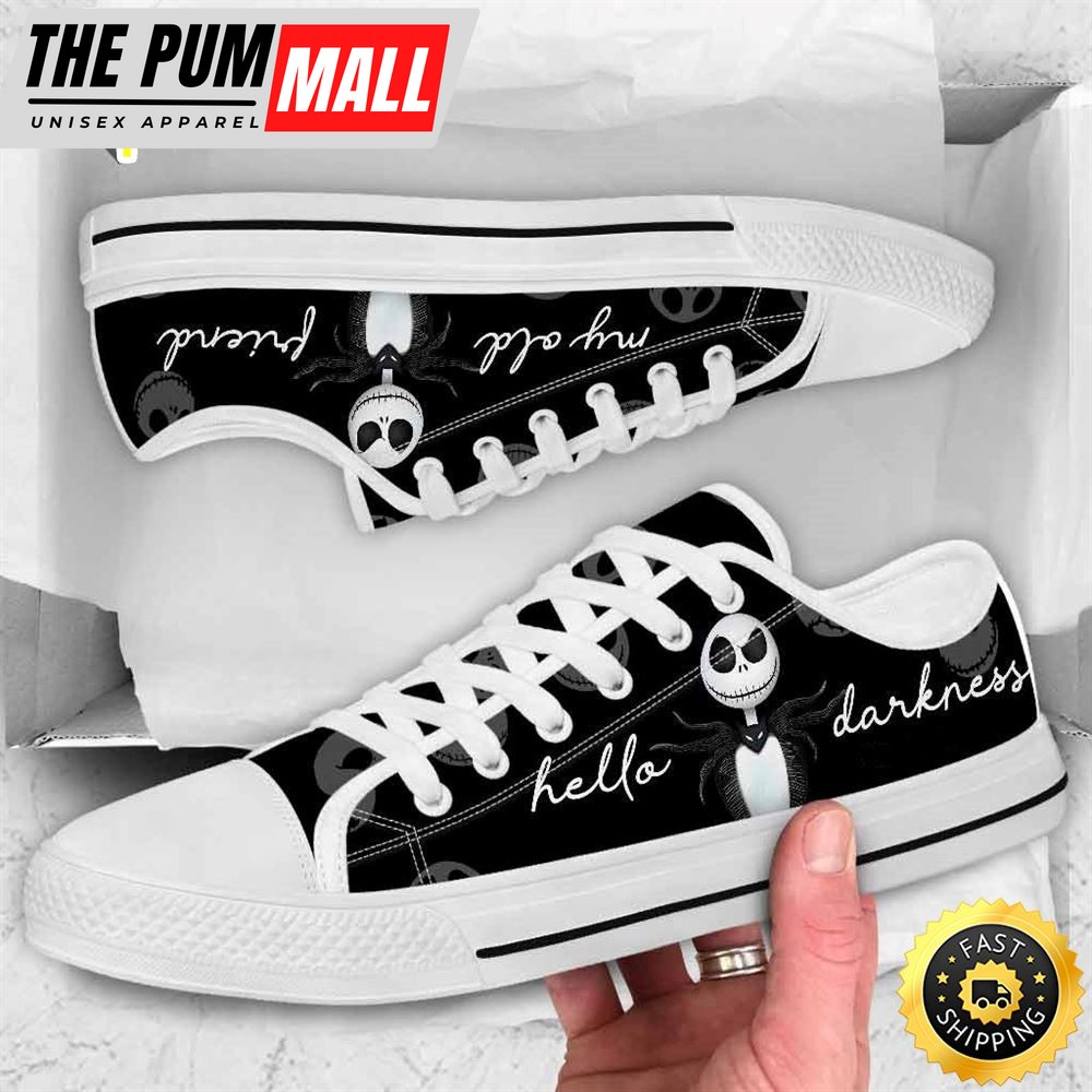 Hello Darkness My Old Friend Women Low Top Canvas Shoes