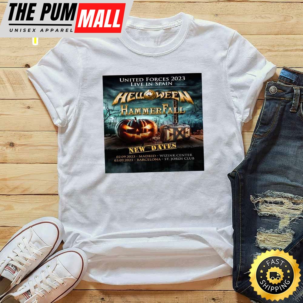 Helloween Hammer Madrid,Barcelona Fall Tour 2025 White T-Shirt