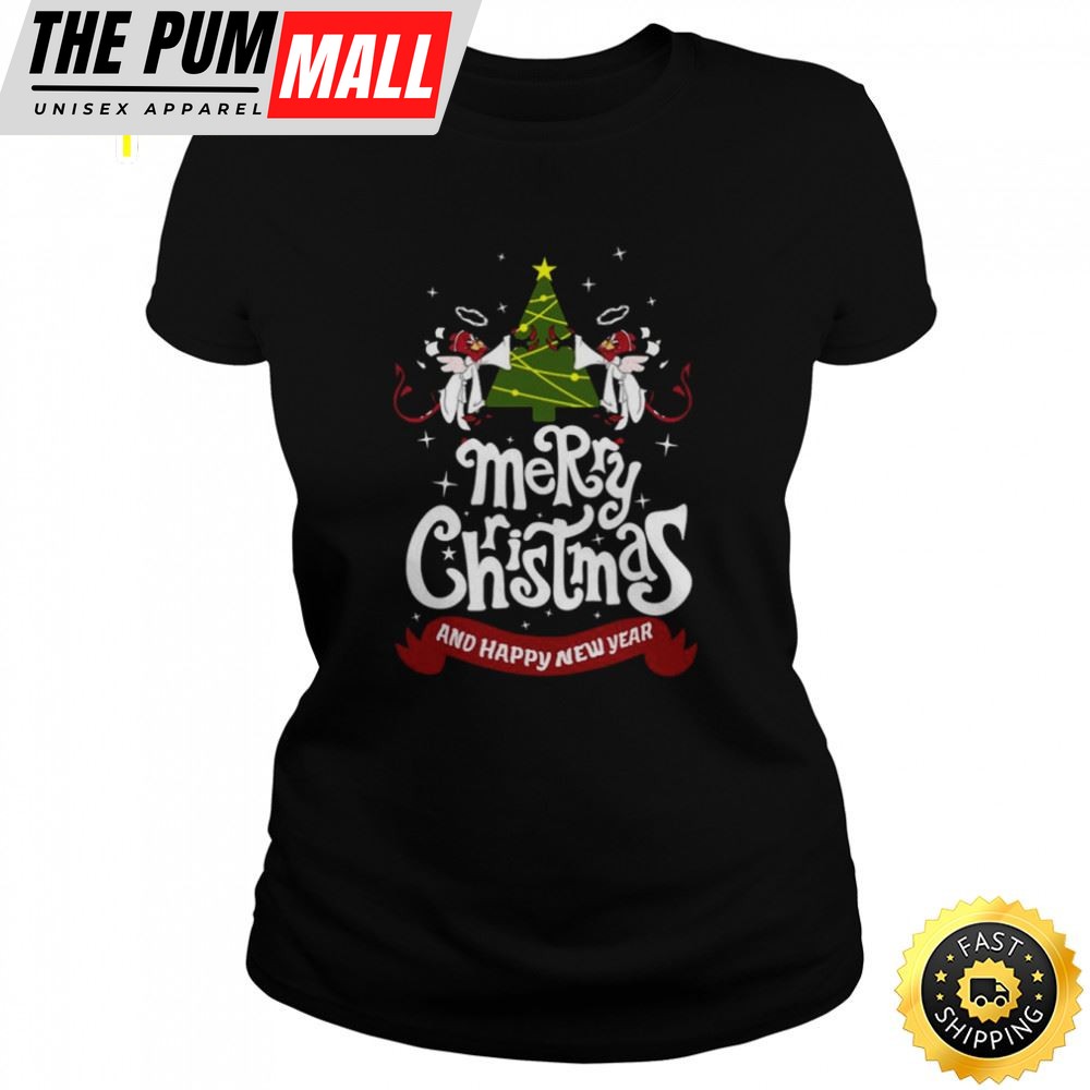 Helluva Boss Merry Christmas And Happy New Year Unisex Basic T-shirt