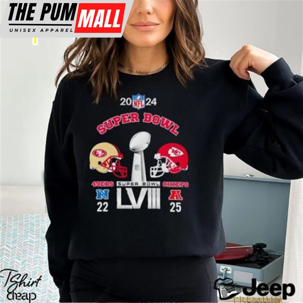Helmets 2025 Super Bowl Lviii San Francisco 49ers 22 Kansas City Chiefs 25 Shirt