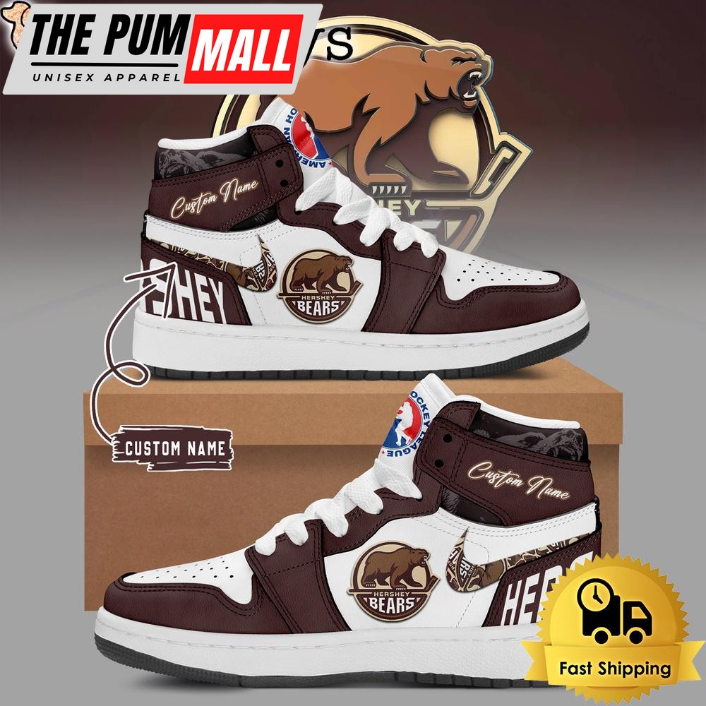 Hershey Bears Logo Team Custom Air Jd 1 Shoes