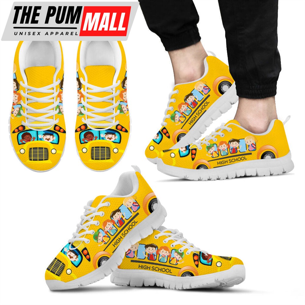 High School Bus Shoes Sneaker Tennis Walking Shoes – Best Shoes For Teacher, School Shoes