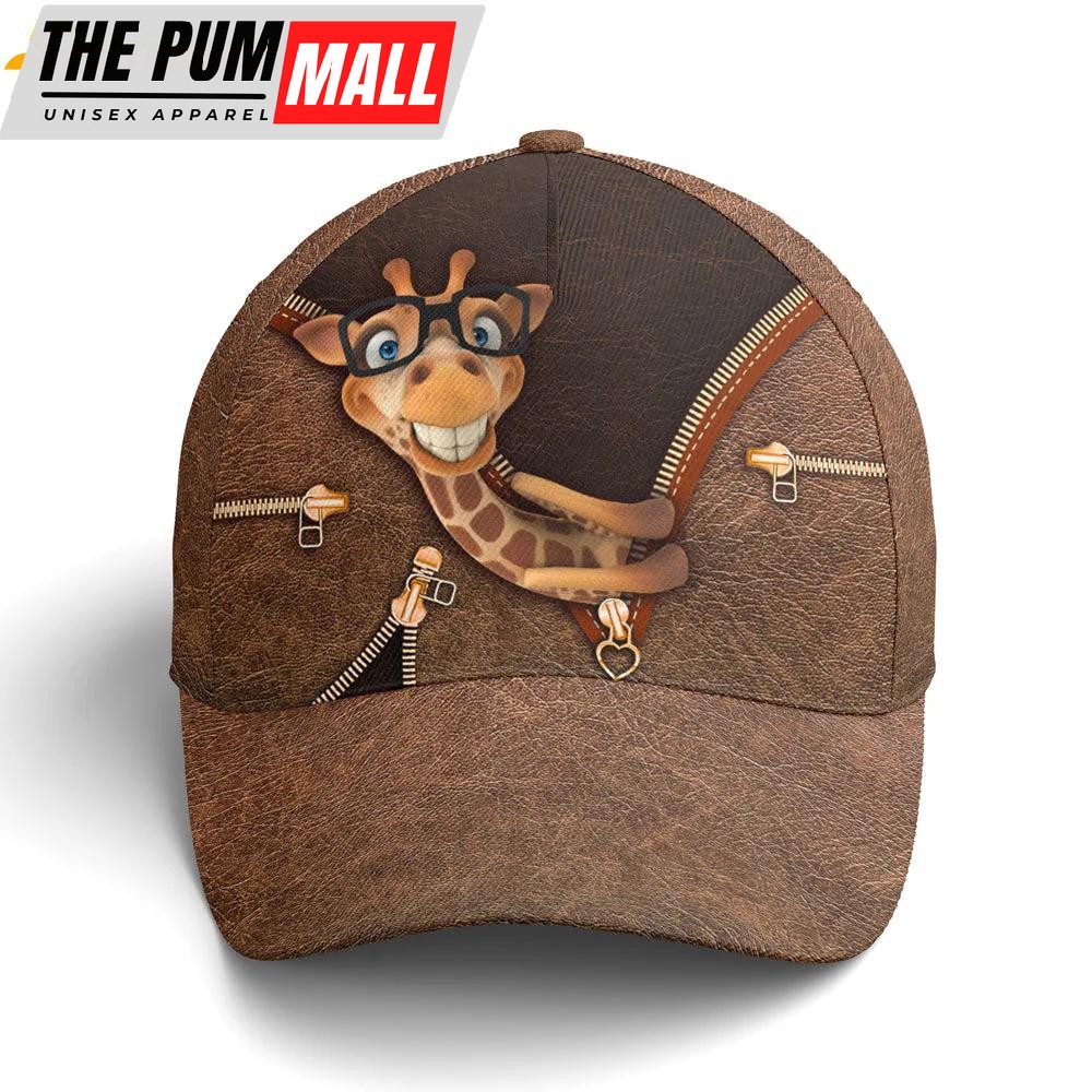 Hilarious Giraffe Leather Style Classic Baseball Cap