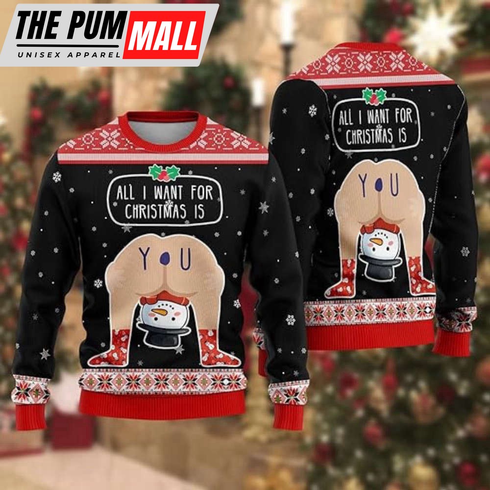 Hilarious Situations Ugly Christmas Sweaters, Dirty Joke Crew Neck Sweatshirt For Men