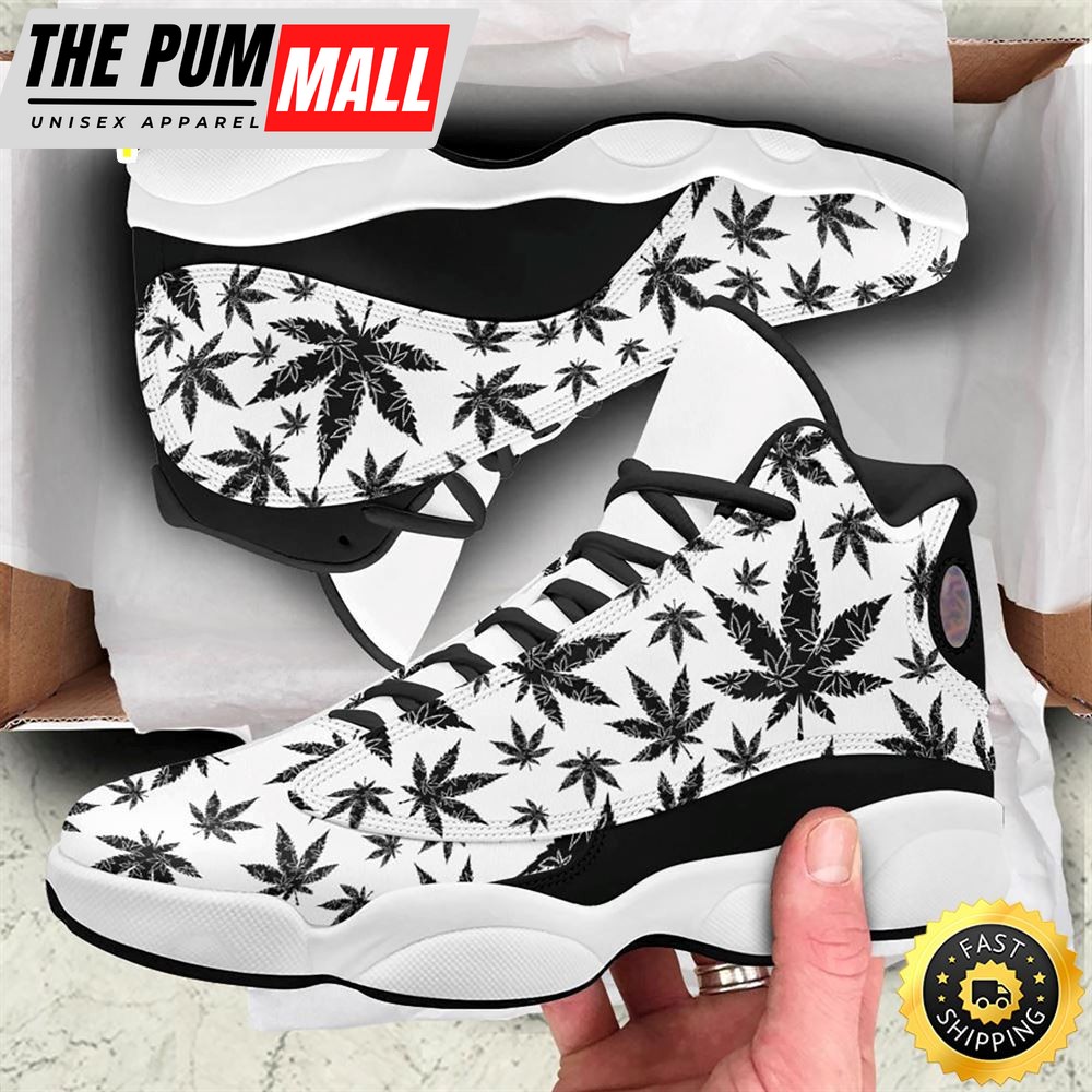 Hippie Dark Cannabis Weed Air Jd 13 Sneakers Shoes For Men And Women