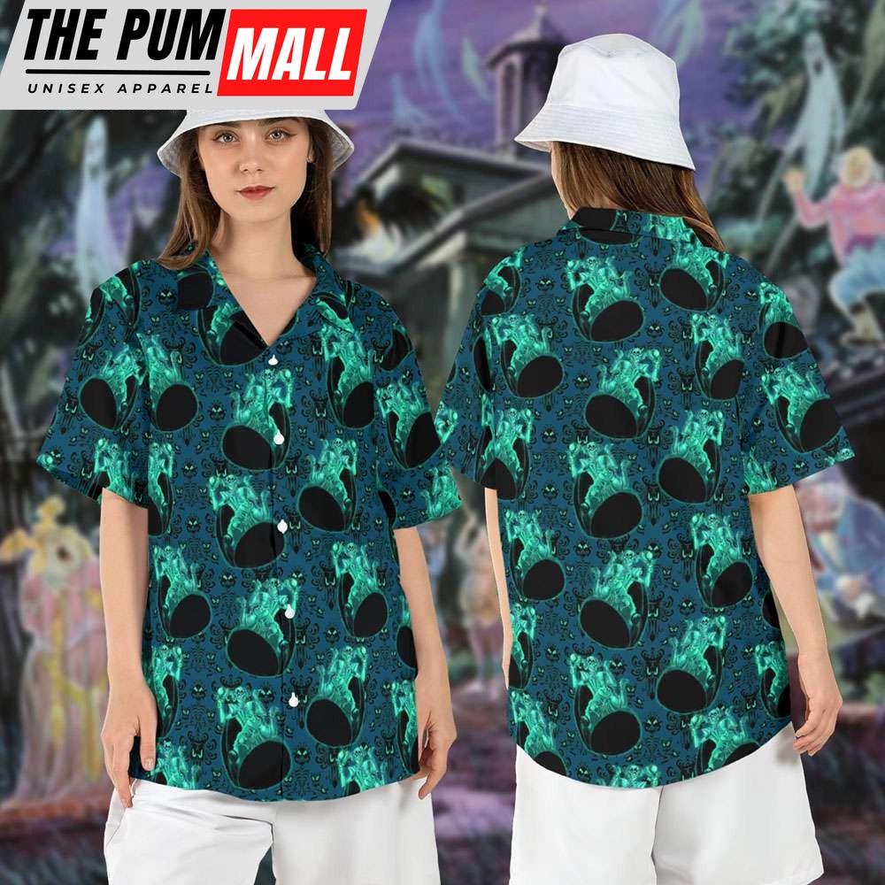 Hitchhiking Ghosts The Haunted Mansion Hawaiian Shirt