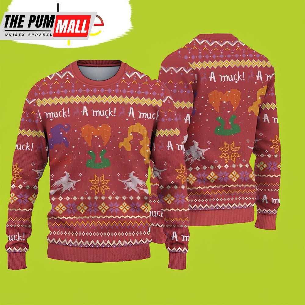 Hocus Pocus Christmas Sweater Amuck Halloween Witch