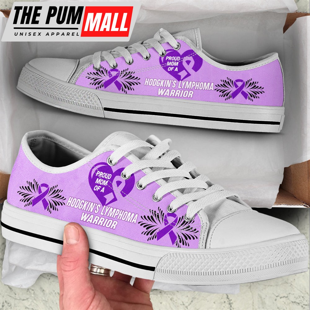 Hodgkin’s Lymphoma Shoes Warrior Low Top Shoes – Best Gift For Men And Women – Cancer Awareness Shoes