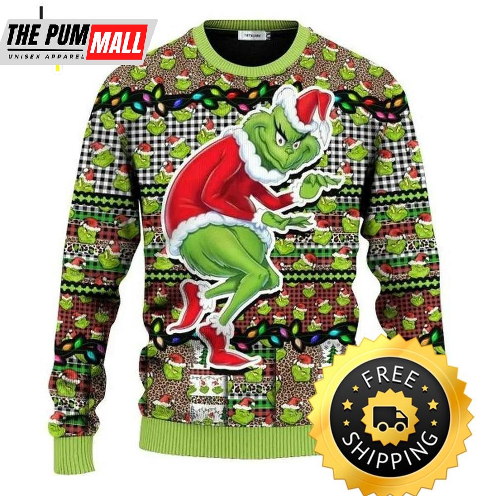 Hohoho Grinch Ugly Christmas Sweater, Christmas Grinch Sweater, Grinch Holiday Sweater