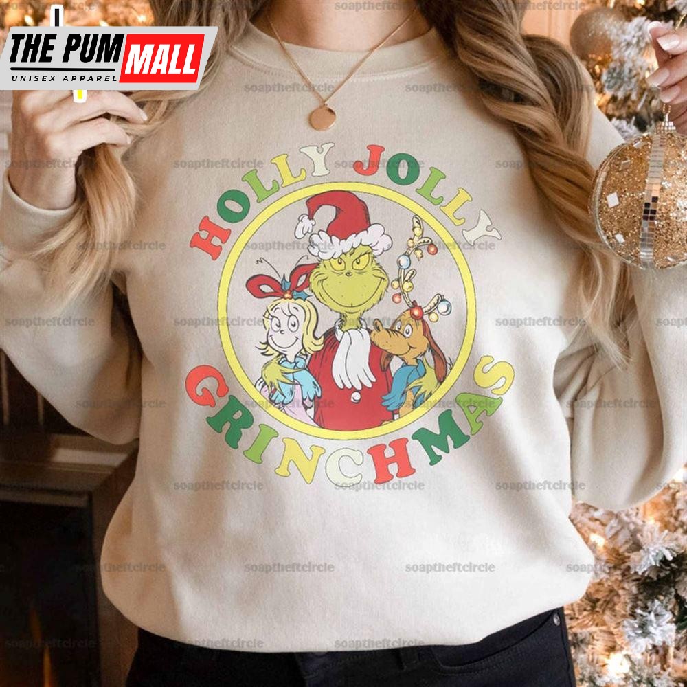 Holly Jolly Grinchmas Sweatshirt, The Grinch Movie Sweater, Grinch Shirt, Ugly Christmas, Merry Grinchmas Shirt