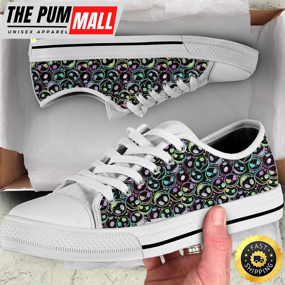 Hologram JS Faces Women Low Top Canvas Shoes