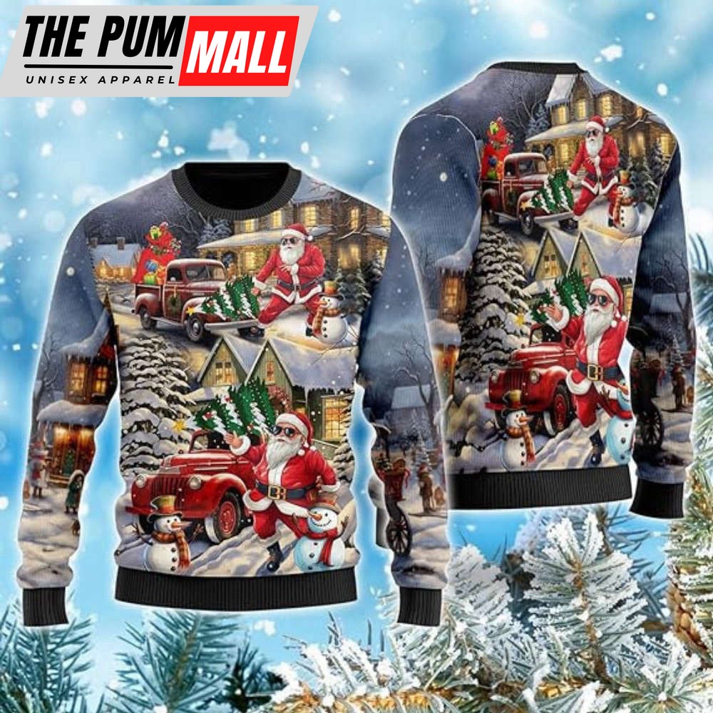 Holy Ugly Christmas Sweater For Women, Santa Mens Crew Neck Sweatshirt For Family