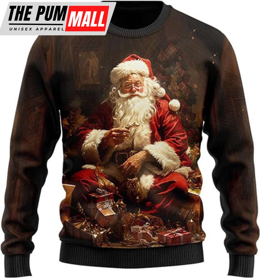Holy Ugly Christmas Sweater, Santa Mens Funny Ugly Sweater For Christmas