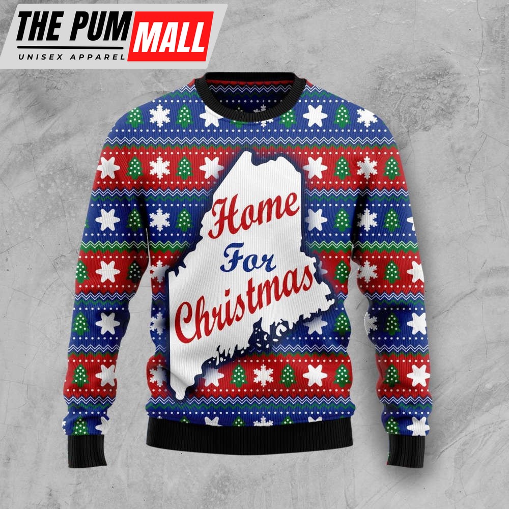 Home For Christmas Maine HT92402 Ugly Christmas Sweater – Noel Malalan