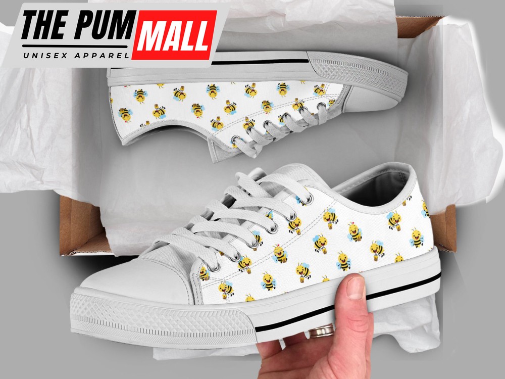 Honey Bee Shoes, Bee Sneakers, Low Top Shoes For Men And Women
